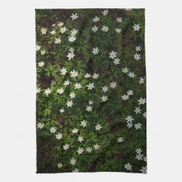 Wood Anemone Forest Floor, Nature Botanical Spring Theedoek