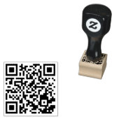 Wood Art Rubber Stamp – gepersonaliseerde QR-code Rubberstempel (Gestempeld)