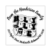 Wood Art Stamp - Kerst Rubberstempel (Afrduk)