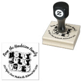 Wood Art Stamp - Kerst Rubberstempel (Gestempeld)