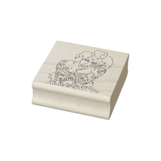 Wood Art Stamp Rubberstempel