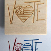 Wood Art Stamp Rubberstempel