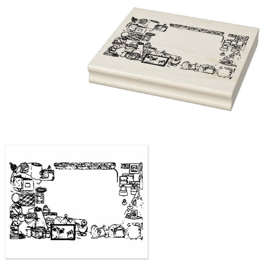 Wood Art Stamp Rubberstempel (Gestempeld)