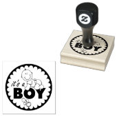 Wood Art Stamps/Het is een jongen Rubberstempel (Gestempeld)