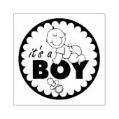 Wood Art Stamps/Het is een jongen Rubberstempel (Afrduk)