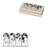 WOOD ART-STEMP : MUCHA : DE SEIZOEN RUBBERSTEMPEL (Gestempeld)