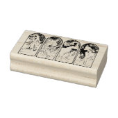 WOOD ART-STEMP : MUCHA : DE SEIZOEN RUBBERSTEMPEL (Stempel)