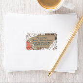 Wood Baby's breath Lace Rustiek Bruiloft Label (Insitu)