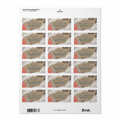 Wood Baby's breath Lace Rustiek Bruiloft Label (Full Sheet)