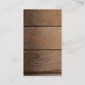  Wood Background Bison Animal Wild West Theme Visitekaartje (Achterkant)