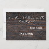 Wood Background Suitup Ik ben m'n groomsman Kaart (Achterkant)
