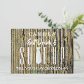 Wood Background Suitup Ik ben m'n groomsman Kaart (Staand voorkant)