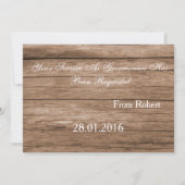 Wood Background Suitup Ik ben m'n groomsman Kaart (Achterkant)