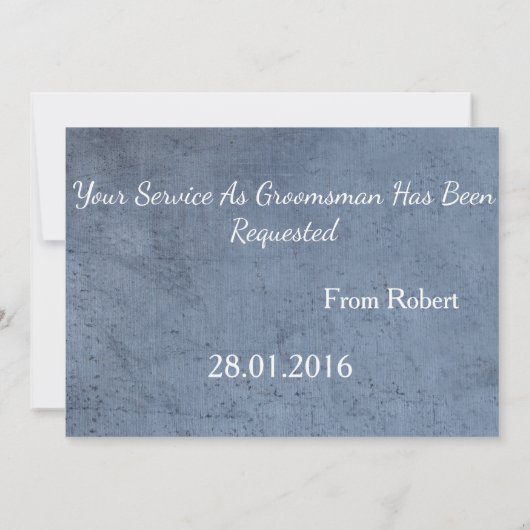 Wood Background Suitup Ik ben m'n groomsman Kaart (Achterkant)