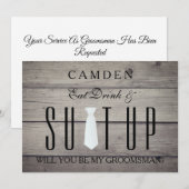 Wood Background Suitup... zal je mijn huisvrouw zi Kaart (Voorkant / Achterkant)