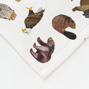 Wood Badge Critter Toss Blanket Fleece Deken