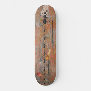 Wood Bark Ants Follow Leader Maple Leaves Twig Persoonlijk Skateboard