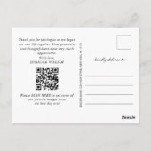 Wood Bark Heart Baby Breath Weddenschap Bedankt Briefkaart (Achterkant)