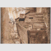 Wood Barn Chicken Decoupage Tissuepapier (Voorkant)