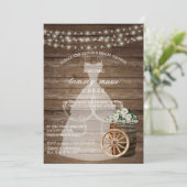 Wood Barrel Vrijgezellenfeest- White Spring Floral Kaart (Staand voorkant)