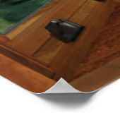 Wood Bay-vensterverlichting - Blauwe lagune Poster (Hoek)