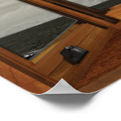 Wood Bay Window Illusion White Blossom Poster (Hoek)