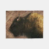 Wood Bison Buffalo Fleece Deken (Voorkant (Horizontaal))