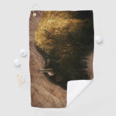 Wood Bison Buffalo Golfhanddoek (Insitu)
