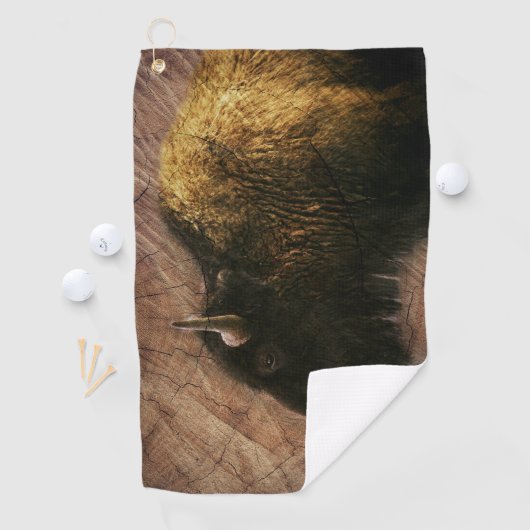 Wood Bison Buffalo Golfhanddoek (Insitu)