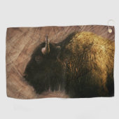 Wood Bison Buffalo Golfhanddoek (Horizontaal)