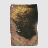 Wood Bison Buffalo Golfhanddoek (Voorkant)