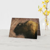 Wood Bison Buffalo Kaart (Gele Bloem)