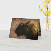 Wood Bison Buffalo Kaart (Gele Bloem)