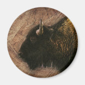 Wood Bison Buffalo Magneet (Voorkant)