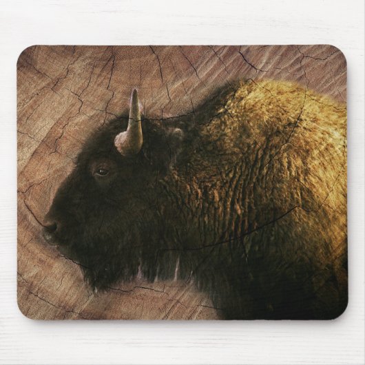 Wood Bison Buffalo Muismat (Voorkant)
