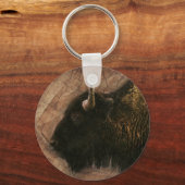 Wood Bison Buffalo Sleutelhanger (Voorkant)