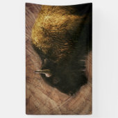 Wood Bison Buffalo Spandoek (Verticaal)