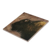Wood Bison Buffalo Tegeltje (Zijkant)