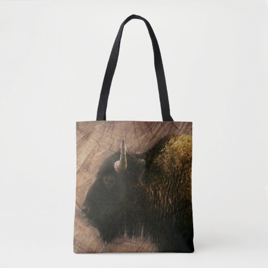 Wood Bison Buffalo Tote Bag (Voorkant)