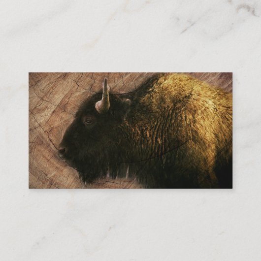 Wood Bison Buffalo Visitekaartje (Voorkant)