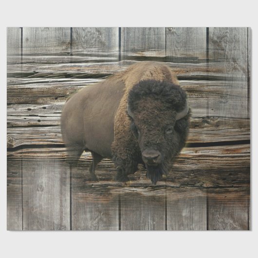 Wood Bison Cadeaupapier (Vlak)