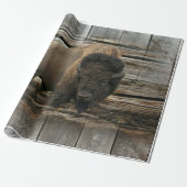 Wood Bison Cadeaupapier (Uitgerold)