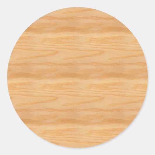 Wood Blank Sjabloon Elegant Gepersonaliseerde Tren Ronde Sticker (Voorkant)