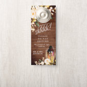 Wood & Blush Rozen Weddenschap niet storen Deurhanger (Op knop)