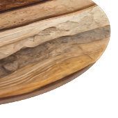 Wood Board Effect Ronde Glass Cutting Board Snijplank (Hoek)