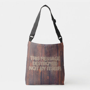 WOOD BOARDS naadloos patroon + uw ideeën Crossbody Tas