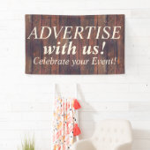 WOOD BOARDS naadloos patroon + uw ideeën Spandoek (Insitu)