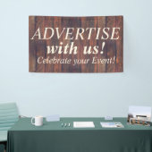 WOOD BOARDS naadloos patroon + uw ideeën Spandoek (Beurs)