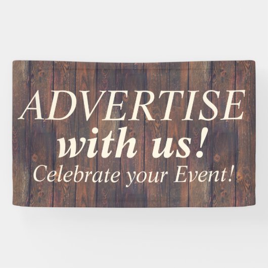 WOOD BOARDS naadloos patroon + uw ideeën Spandoek (Horizontaal)