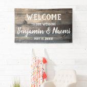 Wood Boards Weddenschap Welkomstbanner Spandoek (Insitu)